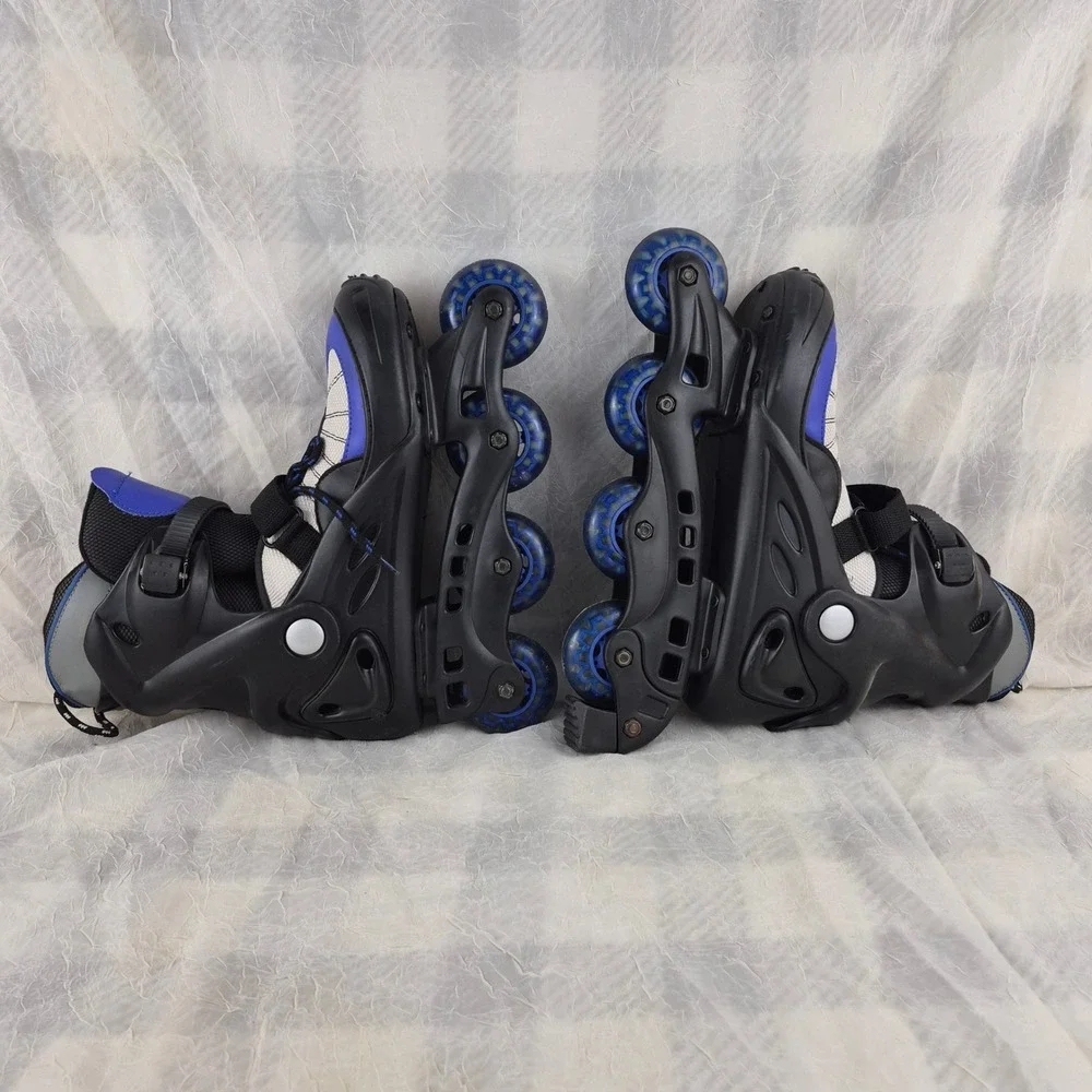XS To The Max Inline Skates Mens Size 9 Black Blue Comfort Flex Roller Blades